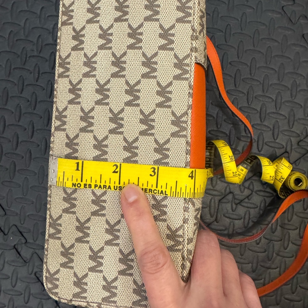 Michael Kors Signature Tote in Orange and Tan - Picture 4 of 7